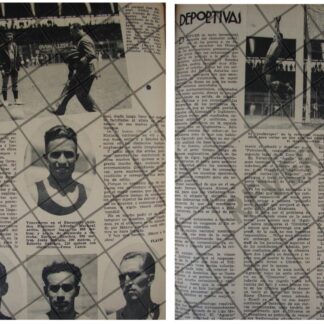 AFICHE ANTIGUO PARTIDO MEXICO Vs. U.S.A 1937 FUTBOL