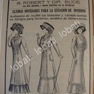 CARTEL ANTIGUO ORIGINAL DE TIENDA EL CENTRO MERCANTIL 1910 MODAS /698
