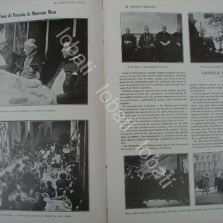 CARTEL ANTIGUO ORIGINAL DE TOMA DE POSESION DE MONSEÑOR. JOSE MORA DEL RIO 1909 RLG