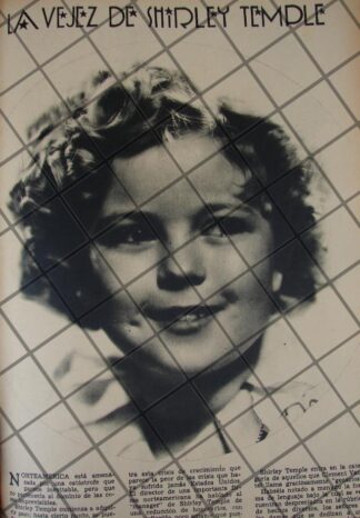 AFICHE ANTIGUO SHIRLEY TEMPLE 1937 ARTISTAS