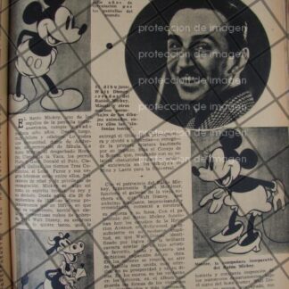 AFICHE ANTIGUO WALT DISNEY Y SUS DIBUJOS 1937