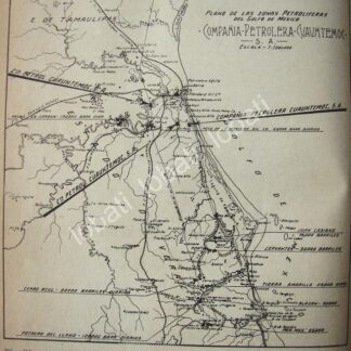 CARTEL ANTIGUO ORIGINAL DE COMPAÑIA PETROLERA CUAUHTEMOC 1914 /766