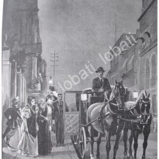 GRABADO ANTIGUO 1897 JUEVES SANTO, D.F POR: JOSE MARIA VILLANUEVA