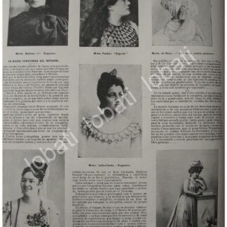 CARTEL ANTIGUO ORIGINAL DE ARTISTAS DE LA TEMPORADA DE OPERA TEATRO EL NACIONAL 1897