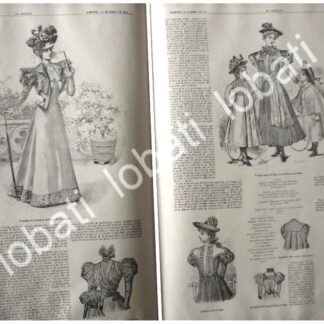 CARTEL ANTIGUO ORIGINAL DE NOTICIAS DE MODAS Y TENDENCIAS DE 1897