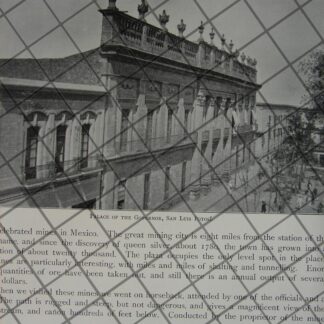 CARTEL ANTIGUO ORIGINAL DE LAS RUINAS DE PALENQUE 1909