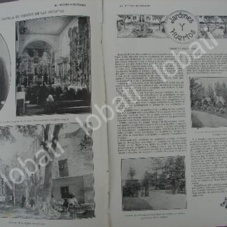 CARTEL ANTIGUO ORIGINAL DE CAPILLA MERCED DE LAS HUERTAS & RAFAEL SALINAS RIVERO 1909 / RLG