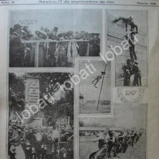 PORTADA ANTIGUA ORIGINAL  1911 PRESIDENTE EN FIESTAS EN CHAPULTEPEC Y LA CONDESA / LDM