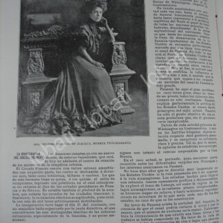 CARTEL ANTIGUO ORIGINAL DE MUERE DOLORES VERDUGO ROSAS 1909 / ASM