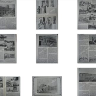 CARTEL ANTIGUO ORIGINAL DE REPORTAJE 1909 ESTADO DE MEXICO, GOBIERNO, LUGARES, ESCUELA NORMAL ETC.