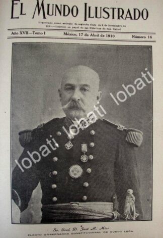PORTADA ANTIGUA ORIGINAL  1910 JOSE MIER SANTOS ELECTO GOBERNADOR. NUEVO LEON/ MLT /PLT