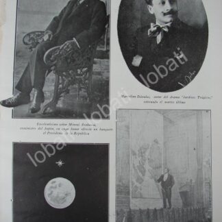 CARTEL ANTIGUO ORIGINAL DE EL DRAMATURGO MARCELINO DAVALOS Y OTROS 1909 / TEATRO