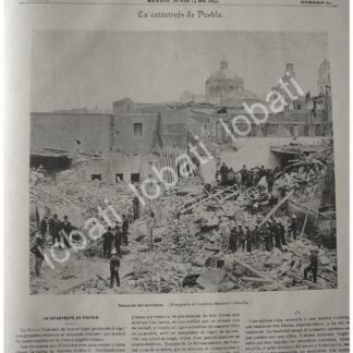PORTADA ANTIGUA ORIGINAL  EL TERREMOTO DE PUEBLA DE JUNIO DE 1897