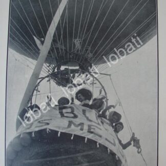 CARTEL ANTIGUO ORIGINAL DE VUELO EN GLOBO D.F 1910 / LDM