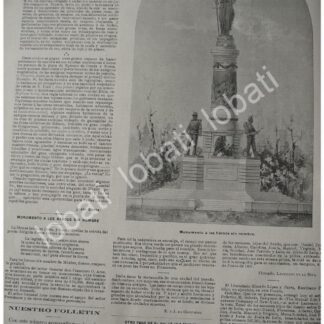 CARTEL ANTIGUO ORIGINAL DE PROPUESTA DEL MONUMENTO A LOS HEROES SIN NOMBRE 1897 (BUCARELI)