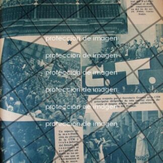 AFICHE ANTIGUO PRIMER DESFILE DE LA CTM 1937 CTM