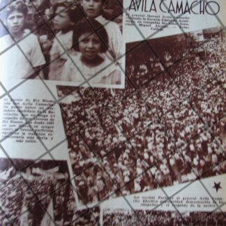 AFICHE ANTIGUO GIRA NACIONAL MANUEL AVILA CAMACHO 1937