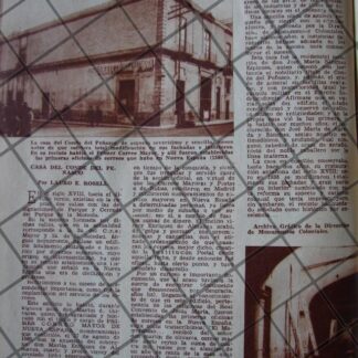 AFICHE ANTIGUO. CASA DEL CONDE DEL PEÑASCO 1939