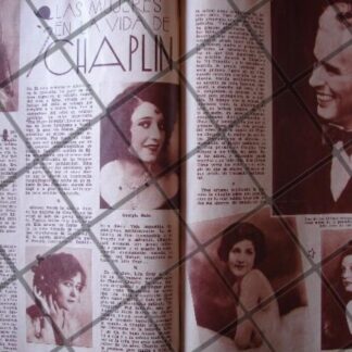 AFICHE ANTIGUO. LAS MUJERES DE CHAPLIN 1939