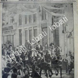 PORTADA ANTIGUA ORIGINAL  1911 FRANCISCO I MADERO DESFILE TRIUNFAL /PLT