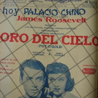 CARTEL ANTIGUO ORIGINAL PELICULA. ORO DEL CIELO 1941 /143