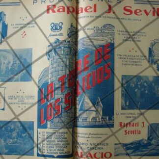 CARTEL ANTIGUO ORIGINAL PELICULA. LA TORRE DE LOS SUPLICIOS 1941 /155