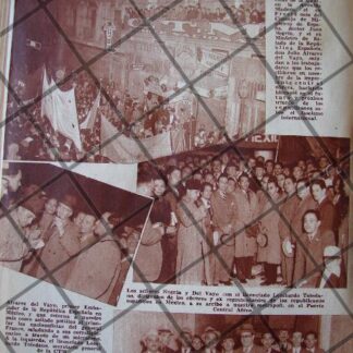 AFICHE ANTIGUO. JULIO NEGRIN Y DEL VAYO EN MEXICO 1939