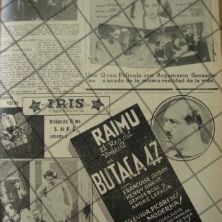 CARTEL ANTIGUO ORIGINAL PELICULA. BUTACA 47. Y OTROS 1941