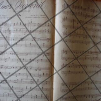 PARTITURA ANTIGUA INEDITA DE PEDRO GARNICA NERI 1939 AMOR JUVENIL