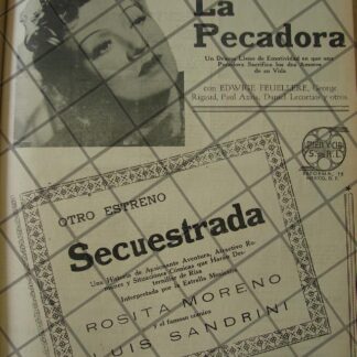 CARTEL ANTIGUO 1941 CINE BUCARELI. CARTELERA