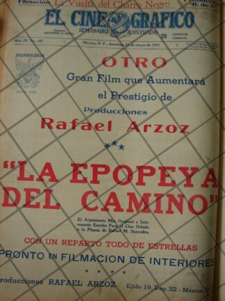 CARTEL ANTIGUO PALICULA. LA EPOPEYA DEL CAMINO /191