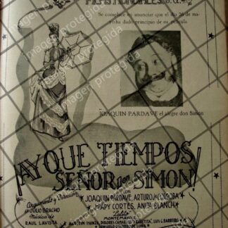 CARTEL ANTIGUO PALICULA. INICIAN FILMACION DE: HAY QUE TIEMPOS SEÑOR DON SIMON