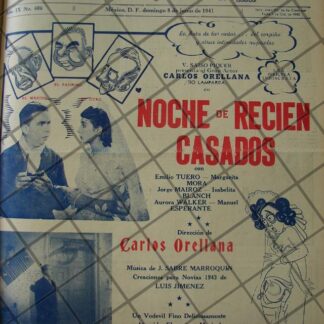 CARTEL ANTIGUO PELICULA. NOCHE DE RECIEN CASADOS /193