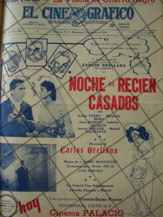 CARTEL ANTIGUO PELICULA. NOCHE DE RECIEN CASADOS /193