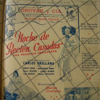 CARTEL ANTIGUO PELICULA. NOCHE DE RECIEN CASADOS. 1941 /201