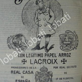 CARTEL ANTIGUO ORIGINAL DE CIGARROS "SABROSOS" EL BUEN TONO CON SELLO REAL ESPAÑOL 1911 /273