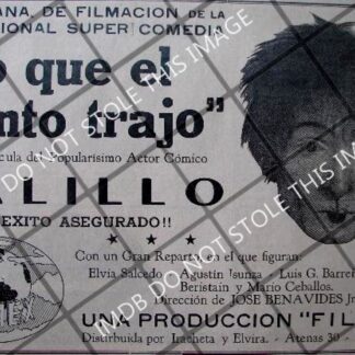 CARTEL ANTIGUO PELICULA LO QUE EL VIENTO TRAJO 1941 PALILLO 2