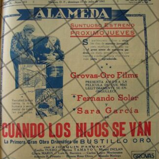 CARTEL ANTIGUO ESTRENO PELICULA CUANDO LOS HIJOS SE VAN 236