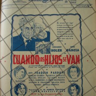 CARTEL ANTIGUO ESTRENO PELICULA CUANDO LOS HIJOS SE VAN /2