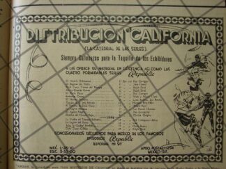 CARTEL ANTIGUO ESTRENO DISTRIBUCION CALIFORNIA S.A 1941