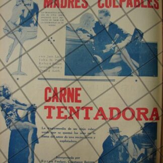 CARTEL ANTIGUO LUX FILMS 1941 2 PELICULAS