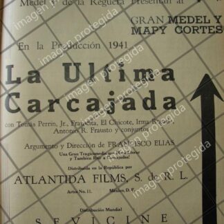 RARISIMO CARTEL ANTIGUO PELICULA LA ULTIMA CARCAJADA 1941