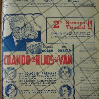 CARTEL ANTIGUO ESTRENO PELICULA CUANDO LOS HIJOS SE VAN /3