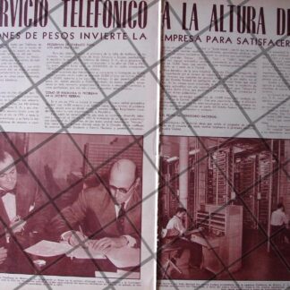 AFICHE ANTIGUO HUGO BECKMAN Y TELEFONOS DE MEXICO 1956