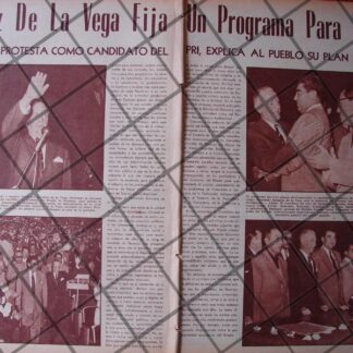 AFICHE ANTIGUO FRANCISCO GONZALEZ DE LA VEGA RINDE PROTESTA 1956