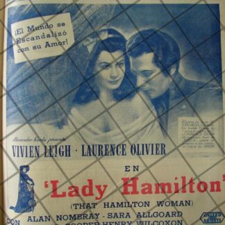 CARTEL ANTIGUO PELICULA. LADY HAMILTON 1941