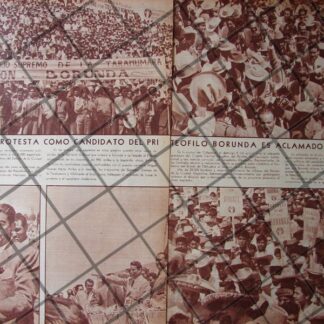 AFICHE RETRO TEOFILO BORUNDA EN CAMPAÑA 1956