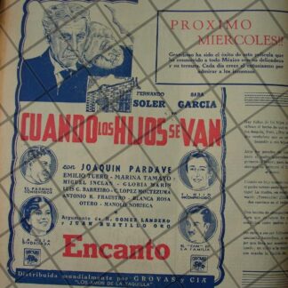CARTEL ANTIGUO ESTRENO PELICULA CUANDO LOS HIJOS SE VAN /4