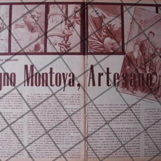 AFICHE RETRO. ESCULTOR BENIGNO MONTOYA 1956 LOMBARDO TOLEDANO