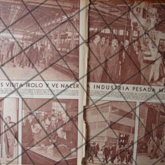 AFICHE RETRO. RUIZ RUIZ CORTINES EN EMPRESA D.I.N.A  IROLO, HGO 1956